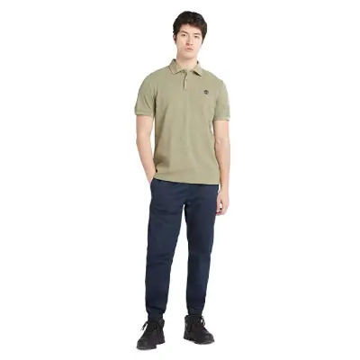 Timberland Tb0A26N4 Pique Sleeve Polo T Haki Erkek T-Shirt - 5