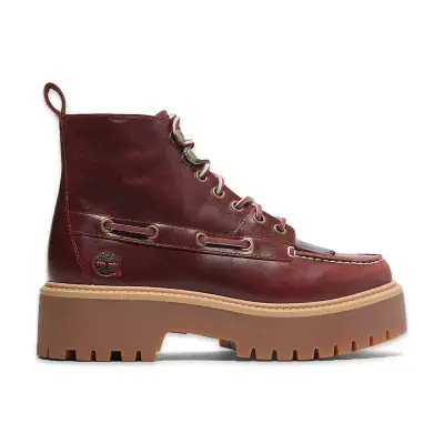 Timberland Tb0A27Yz Stone Street Mid Lace Up Boot Bordo Kadın Bot 