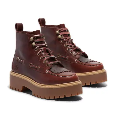 Timberland Tb0A27Yz Stone Street Mid Lace Up Boot Bordo Kadın Bot - 2