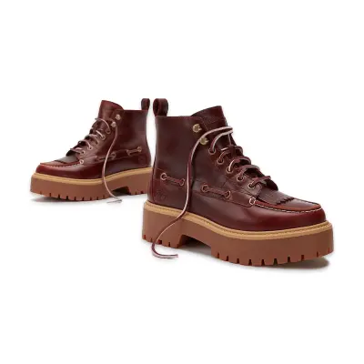 Timberland Tb0A27Yz Stone Street Mid Lace Up Boot Bordo Kadın Bot - 3