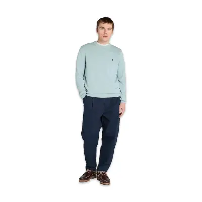 Timberland Tb0A2Bmm Williams River Cotton Yd Sweater Açık Mavi Erkek Sweatshirt - 5