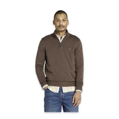 Timberland Tb0A2Bmx Williams River Cotton Yd 1/4 Zip Sweater Kahverengi Erkek Sweatshirt - 1