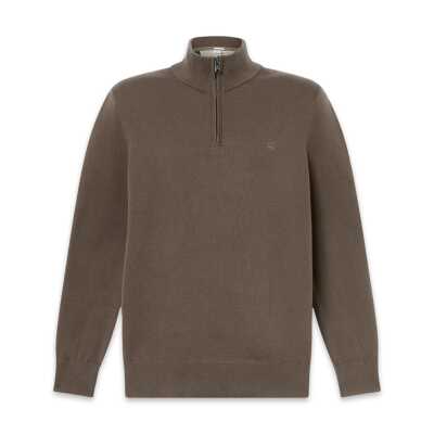 Timberland Tb0A2Bmx Williams River Cotton Yd 1/4 Zip Sweater Kahverengi Erkek Sweatshirt - 5
