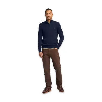 Timberland Tb0A2Bmx Williams River Cotton Yd 1/4 Zip Sweater Lacivert Erkek Sweatshirt - 4