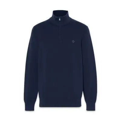 Timberland Tb0A2Bmx Williams River Cotton Yd 1/4 Zip Sweater Lacivert Erkek Sweatshirt - 5