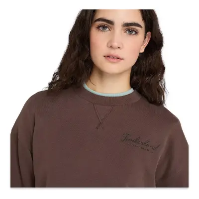 Timberland Tb0A41Zb Lush Comfort Crew Sweat Kahverengi Kadın Sweatshirt - 3