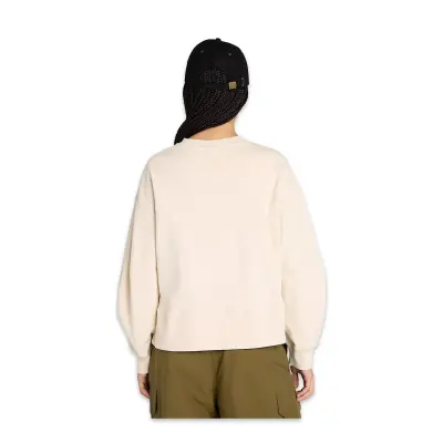 Timberland Tb0A41Zb Lush Comfort Crew Sweat Krem Kadın Sweatshirt - 4