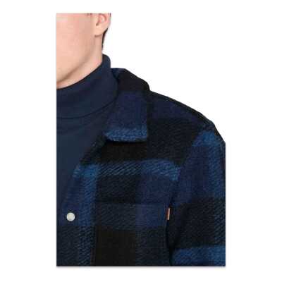 Timberland Tb0A44Hb Wool Blend Shacket Jacket Lacivert Erkek Gömlek - 4