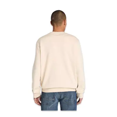 Timberland Tb0A5Mc7 Front Seasonal Tree Logo Graphic Crewnec Krem Erkek Sweatshirt - 2