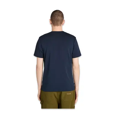 Timberland Tb0A5Mka Front Seasonal Tree Logo Graphic Tee Lacivert Erkek T-Shirt - 2