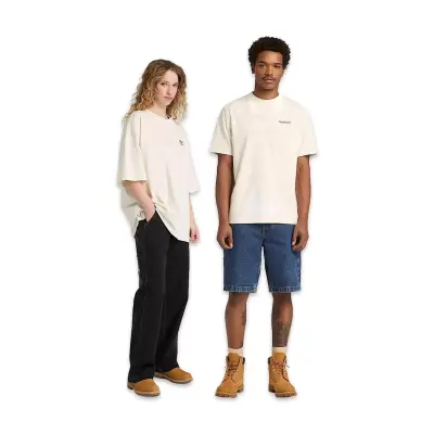 Timberland Tb0A5Mky Lake House Back Graphic Tee Beyaz Unisex T-Shirt - 1