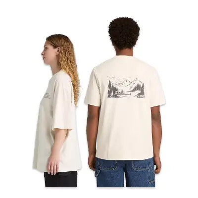 Timberland Tb0A5Mky Lake House Back Graphic Tee Beyaz Unisex T-Shirt - Timberland (1)