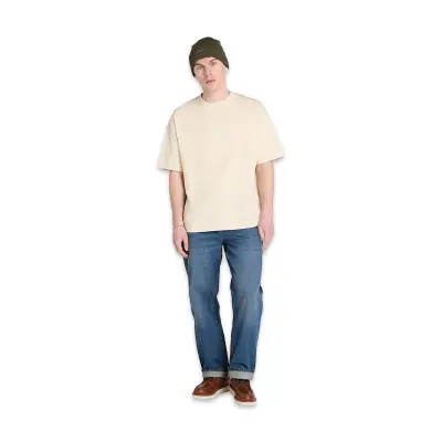 Timberland Tb0A5Mnt Hampthon Tonal Stack Logo Tee Krem Erkek T-Shirt - Timberland (1)