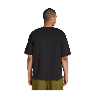 Timberland Tb0A5Mnt Hampthon Tonal Stack Logo Tee Siyah Erkek T-Shirt - 4