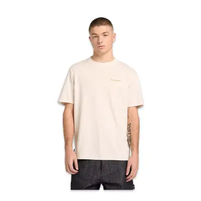 Timberland Tb0A5Mnv Magnet Back Graphic Tee Beyaz Erkek T-Shirt - 1