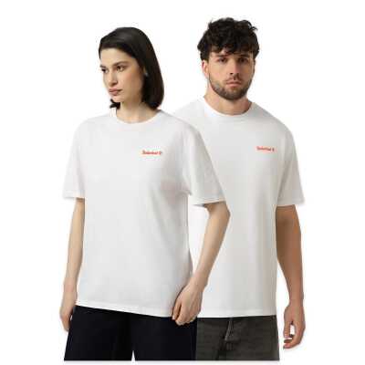 Timberland Tb0A5Mpg Fishing Photo Back Garphic Tee Beyaz Unisex T-Shirt - Timberland