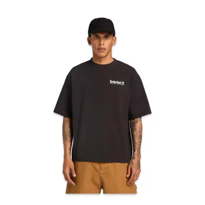 Timberland Tb0A5Mqr Outdoor Photo Back Graphic Tee Siyah Unisex T-Shirt - 3