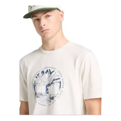 Timberland Tb0A5Mvr Tree Logo Lake House Graphic Tee Beyaz Erkek T-Shirt - 4