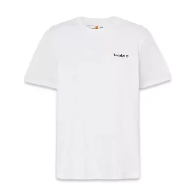 Timberland Tb0A5Qqt Small Linear Logo Print Tee Beyaz Erkek T-Shirt - 5
