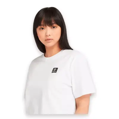 Timberland Tb0A5Rce Sleeve Woven Badge Tee Beyaz Unisex T-Shirt - 4