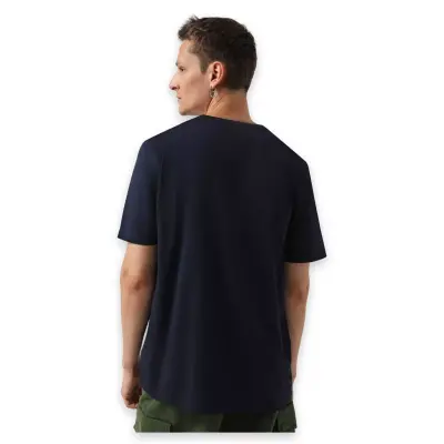 Timberland Tb0A5Rce Sleeve Woven Badge Tee Lacivert Unisex T-Shirt - 3
