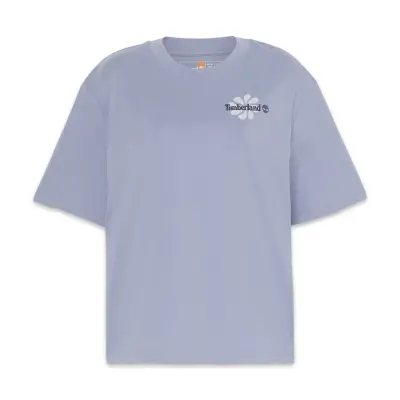 Timberland Tb0A5Rxm Graphic Sleeve Tee Mavi Kadın T-Shirt - 5