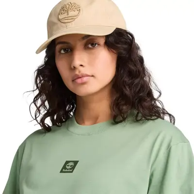 Timberland Tb0A5Rzx Stack Logo -Sleeve Tee Açık Yeşil Kadın T-Shirt - 3