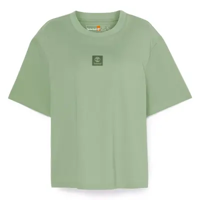 Timberland Tb0A5Rzx Stack Logo -Sleeve Tee Açık Yeşil Kadın T-Shirt - 5