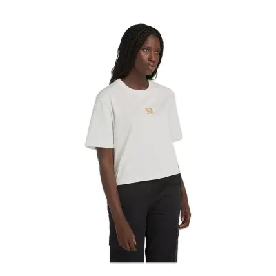 Timberland Tb0A5Rzx Stack Logo -Sleeve Tee Beyaz Kadın T-Shirt - 1