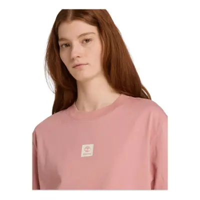 Timberland Tb0A5Rzx Stack Logo -Sleeve Tee Pembe Kadın T-Shirt - 3