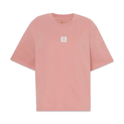 Timberland Tb0A5Rzx Stack Logo -Sleeve Tee Pembe Kadın T-Shirt - 5
