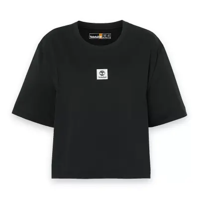 Timberland Tb0A5Rzx Stack Logo -Sleeve Tee Siyah Kadın T-Shirt - 5