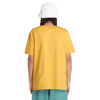 Timberland Tb0A5Udb Sleeve Front Graphic Tee Sarı Erkek T-Shirt - 4