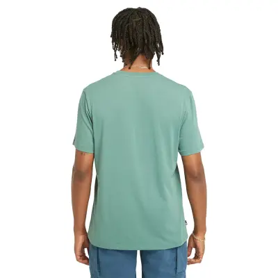 Timberland Tb0A5Udb Sleeve Front Graphic Tee Yeşil Erkek T-Shirt - 4