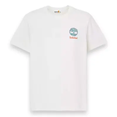 Timberland Tb0A5Udy Back Graphic Sleeve Beyaz Erkek T-Shirt - 5