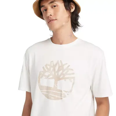 Timberland Tb0A5Uek Garmentdyelogographictee Beyaz Erkek T-Shirt - 2