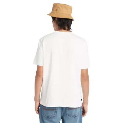 Timberland Tb0A5Uek Garmentdyelogographictee Beyaz Erkek T-Shirt - 4