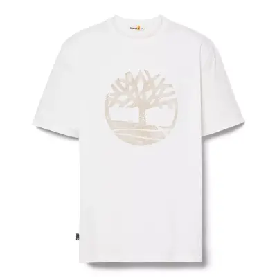 Timberland Tb0A5Uek Garmentdyelogographictee Beyaz Erkek T-Shirt - 5