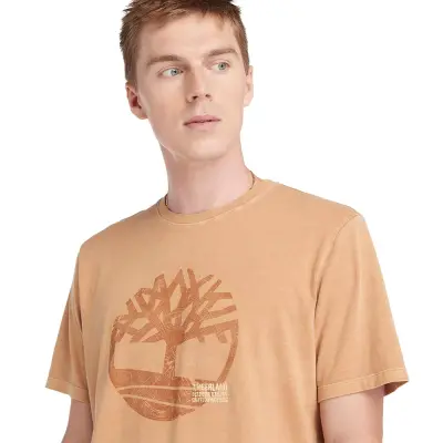 Timberland Tb0A5Uek Garmentdyelogographictee Kahverengi Erkek T-Shirt - 2