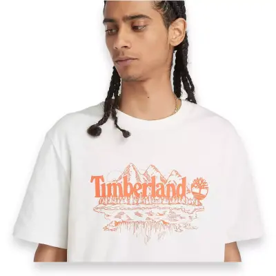Timberland Tb0A5Ufu Sleeve Graphic Slub Beyaz Erkek T-Shirt - 3