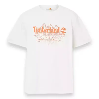 Timberland Tb0A5Ufu Sleeve Graphic Slub Beyaz Erkek T-Shirt - 5