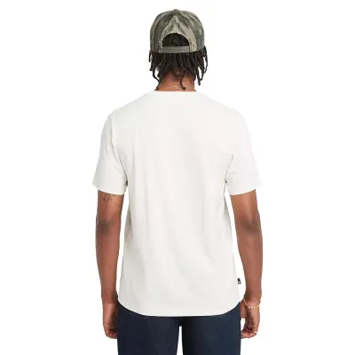 Timberland Tb0A5Unf Camo Linear Logo Tee Beyaz Erkek T-Shirt - 4