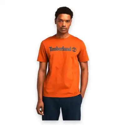 Timberland Tb0A5Upq Linear Logo Sleeve Turuncu Erkek T-Shirt 