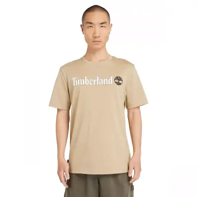 Timberland Tb0A5Upq Linear Logo Sleeve Sarı Erkek T-Shirt 