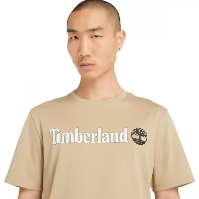 Timberland Tb0A5Upq Linear Logo Sleeve Sarı Erkek T-Shirt - 2