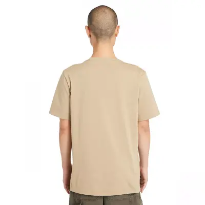 Timberland Tb0A5Upq Linear Logo Sleeve Sarı Erkek T-Shirt - 3