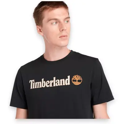 Timberland Tb0A5Upq Linear Logo Sleeve Siyah Erkek T-Shirt - 2