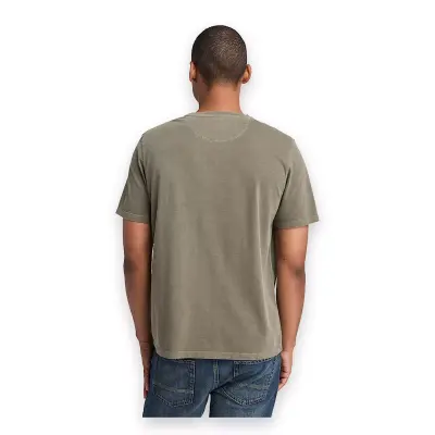 Timberland Tb0A5Yay Garment Dye Sleeve Haki Erkek T-Shirt - 4
