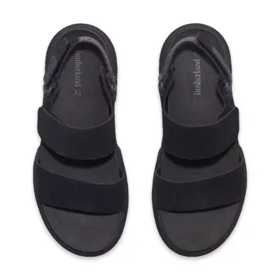 Timberland Tb0A61N4 Greyfield Sandal Backstrap Sandal Süet Siyah Kadın Sandalet - 3