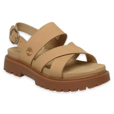 Timberland Tb0A61T4 Clairemont Way Backstrap Sandal Bej Kadın Sandalet - 1